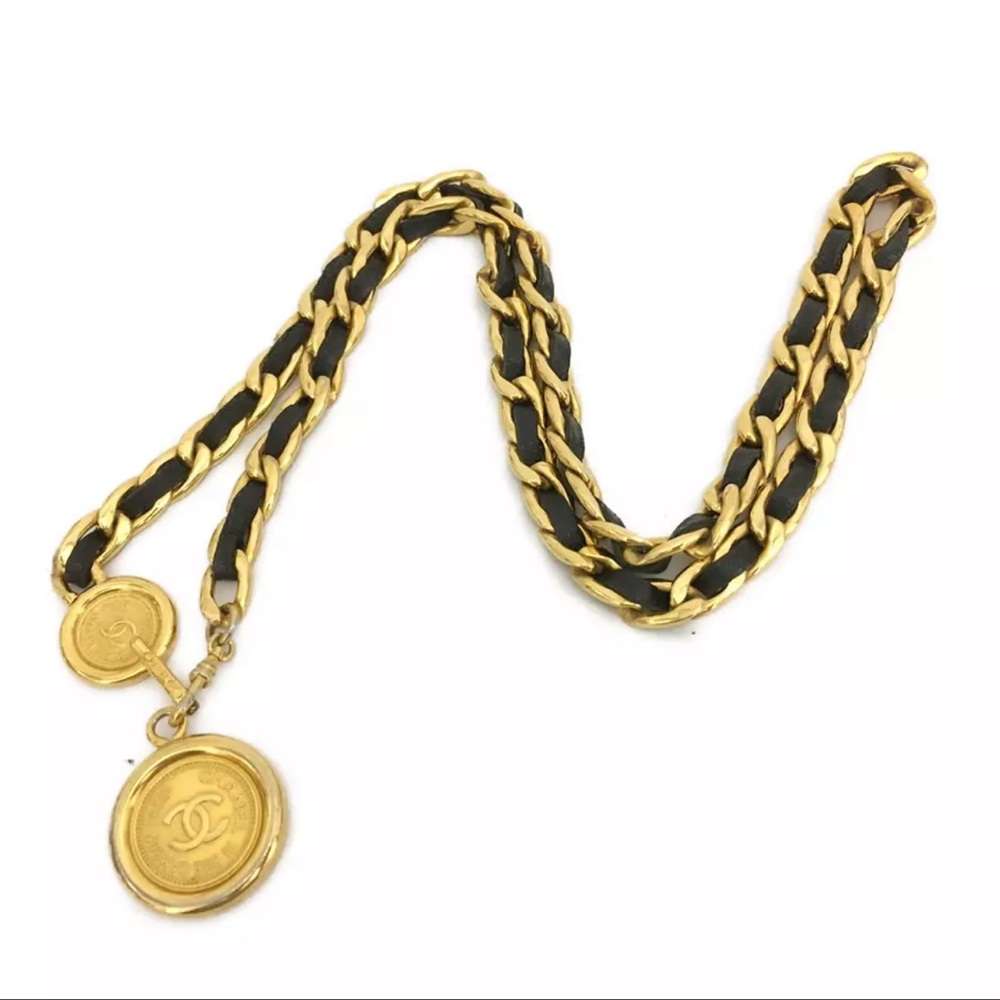 AUTH Chanel CC Chain Belt Black - Picture 2 of 7